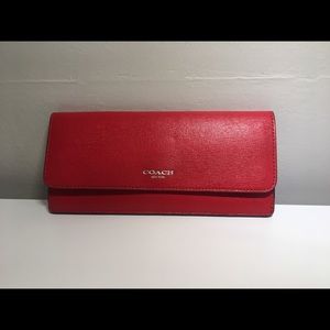 NWT - Coach Saffiano Slim Leather Wallet